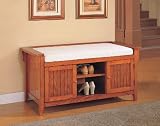 Mission Style Accent Entryway / Hallway Storage Bench