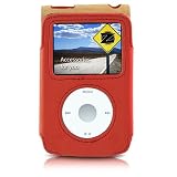 yooZoo Leather Flip Case for Apple iPod 80GB Classic with Belt Clip, Lanyard, and Screen Protector  Mesa Red