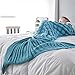 ONEPACK Mermaid Tail Crochet Blanket,Handmade Mermaid Blanket for adult,Super Soft Comfortable for All Seasons Sleeping Reading Watching Working Sofa Camping Blankets(Adult,73