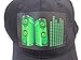 DJ LED Flashing Sound Activated Green Equalizer E-Q Raver Light Up Disco Hat Cap