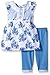 Nannette Baby Girls' Little 2 Piece Chambray and Printed Lace Top and Legging