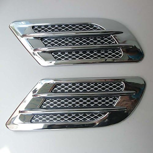 PLAYTOP 2x Car Decorative Side Vent Air Flow Fender Plastic Sticker