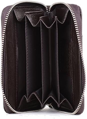 Xinyishi Men's Credit Card Bag Brown Genuine Leather