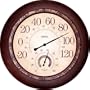 Springfield Precision Instruments 13" Rust Metal Garden Thermometer with Hygrometer