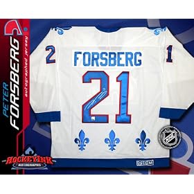 Buy Peter Forsberg Quebec Nordiques White CCM Replica Jersey