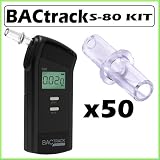 BACtrack Select S-80 Portable Breathalyzer with 6 Mouthpieces and Travel Pouch + 50 Pack of Replaceable Mouthpieces
