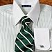 Textured Stripe White Collar Dress Shirt
