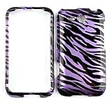 HTC FreeStyle Transparent Design, Purple Zebra Hard Case,Cover,Faceplate,Sn ....