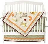 Safari 4-Piece Patchwork Bedding Crib Set