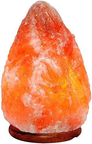 AMSkart - Salt Lamp 7-10 lbs Himalayan Salt Lamp with Dimmer Cord 15 watt Bulb Wooden Base Natural Ionic Air Purifier Pink Rock Salt Lamp with 100% Satisfaction Money Back Warranty