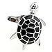 Covink Cute Black Turtle Figure Men's French Suit Sleeves Buttons Cufflinks for Wedding Party