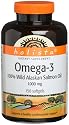Holista Omega-3 100% Wild Alaskan Salmon Oil 1000mg, 150-Count Bottle (Pack of 2)