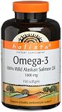 Holista Omega-3 100% Wild Alaskan Salmon Oil 1000mg, 150-Count Bottle (Pack of 2)