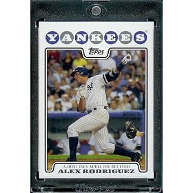 2008 Topps New York Yankees LIMITED EDITION Team Edition Baseball Card # 16 Alex Rodriguez - ARod Ties April Home Run Record - MLB Trading Card - In Protective Display Case