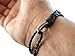 Leather Bracelet for Men and Women By Moskus - Durable Wristband With Removable Black Alloy Skull Bones