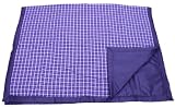 Tuffo Water-Resistant Outdoor Blanket with Carrying Case, Navy Plaid