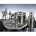 Nine Piece Hammered Finish Steel Bar Set