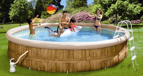 Friedola  12295 - Family Pool Set venice mit aufblasbarem ring, 550 x 100 cm, blau Preisvergleich