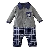 (ニッセン) nissen 男児お出かけカバーオール チャコール杢系 身長70cm