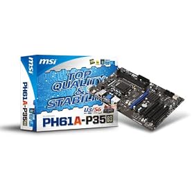 MSI Intel H61 (B3) Chipset ATX DDR3 1333 Intel ? LGA 1155 SATA3 and USB 3.0 A&GbE ATX Motherboard - PH61A-P35 (B3)