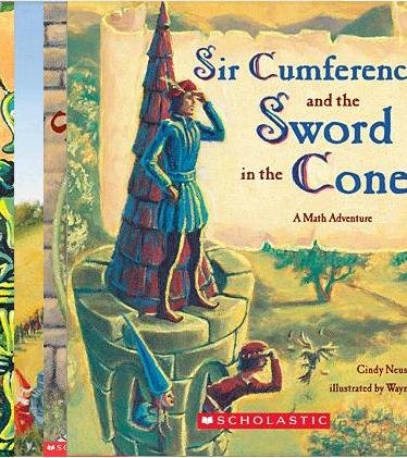 Sir Cumference and the First Round Table; Sir Cumference and the Dragon of Pi; Sir Cumference and the Sword in the Cone; and Sir Cumference