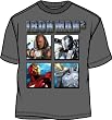 Iron Man 2 Four Blox Characters Squares Young Mens T-shirt