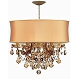 Crystorama Brentwood 4415-AB-SHG-GTS Swarovski Crystal Strass 7-LT 420w (19H x 20W) Chandelier