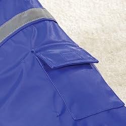 Guardian Gear Vinyl Dog Rain Jacket with Reflective Strip, X-Small, Blue