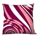 100% Thai Silk Decorative Pillow - Swirl Plum (18 x 18)