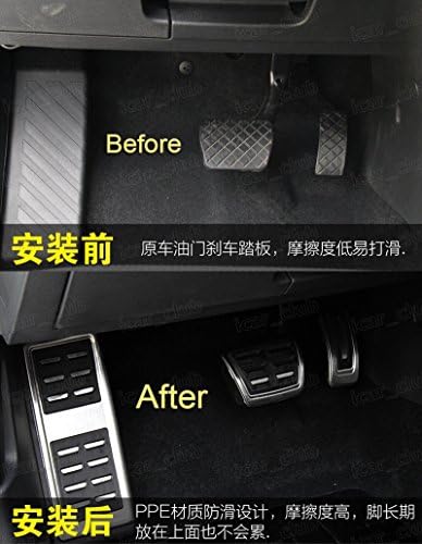 3Pcs LHD AT Footrest Fuel Brake Pedals Plate Cover for Volkswagen Golf MK7 2013-2015 2014