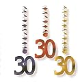 AMS Rotorspiralen Geburtstagszahlen 30.Geburtstag Deckengirlanden