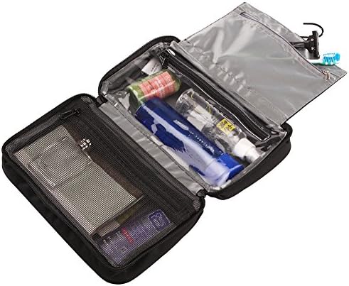 Toiletry Bag, Nuowin Hanging Travel Toiletry Handbag (Intelligent Black)