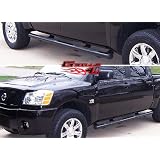 04-12 2011 2012 Nissan Titan Crew Cab 4''Black Nerf Bars by APS