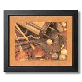 Vintage Old Wood Golf Club Memorabilia Photo Picture Framed Art Print