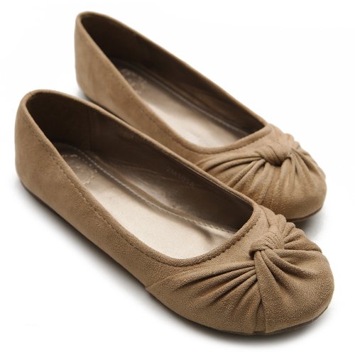 Ollio Womens Ballet Flats Loafers Low Heels Comforts Faux Suede Multi Colored Shoes