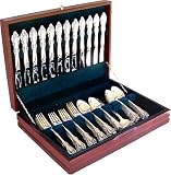 Wallace Silverware/Flatware Chest, Mahogany Finish