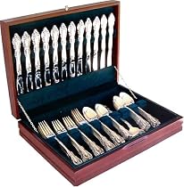 Wallace Silverware/Flatware Chest, Mahogany Finish