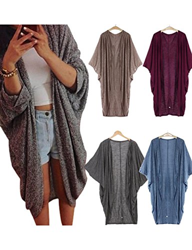 OVERMAL Womens Casual Oversized Knit Sleeve Sweater Coat