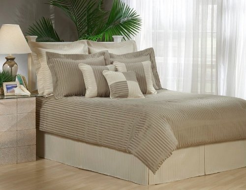14pcs Cal King Alden Contemporary Bedding Bed in a Bag Set