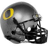Schutt Oregon Ducks Silver Carbon Fiber Full-Size Replica Helmet