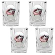 Columbus Blue Jackets NHL 4pc Square Shot Glass Set by Great American Products
