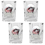 Columbus Blue Jackets NHL 4pc Square Shot Glass Set