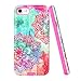 iPhone 8 / iPhone 7 Case, Style4U Hawaiian Flower Printed Design Slim Fit Shock Resistant Hybrid Armor Case for Apple iPhone 8 or iPhone 7 with 1 Style4U Stylus [Hawaiian Flower/Hot Pink]