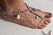 Lavender Barefoot Sandals Beach Wedding Beaded Anklet with Starfish and Real Seashells - Set of 2