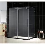 Enigma Frameless Sliding Shower Enclosure Trim Finish: Brushed Stainless Steel