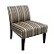 Avington Striped Slipper Chair - Blue/ Brown