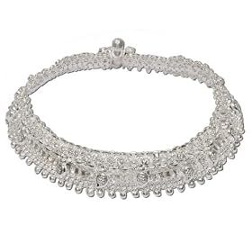 Womens Jewelry Anklets Bracelets Pair 128 gms. 10.25 inches (sanklt012)
