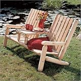 Cedar Log Garden Loveseat