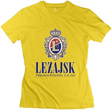 Letters Stamp Women's Short Sleeve T-shirt Size L Yellow