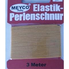 Elastik Perlenschnur 3 Meter goldgelb/Meyco